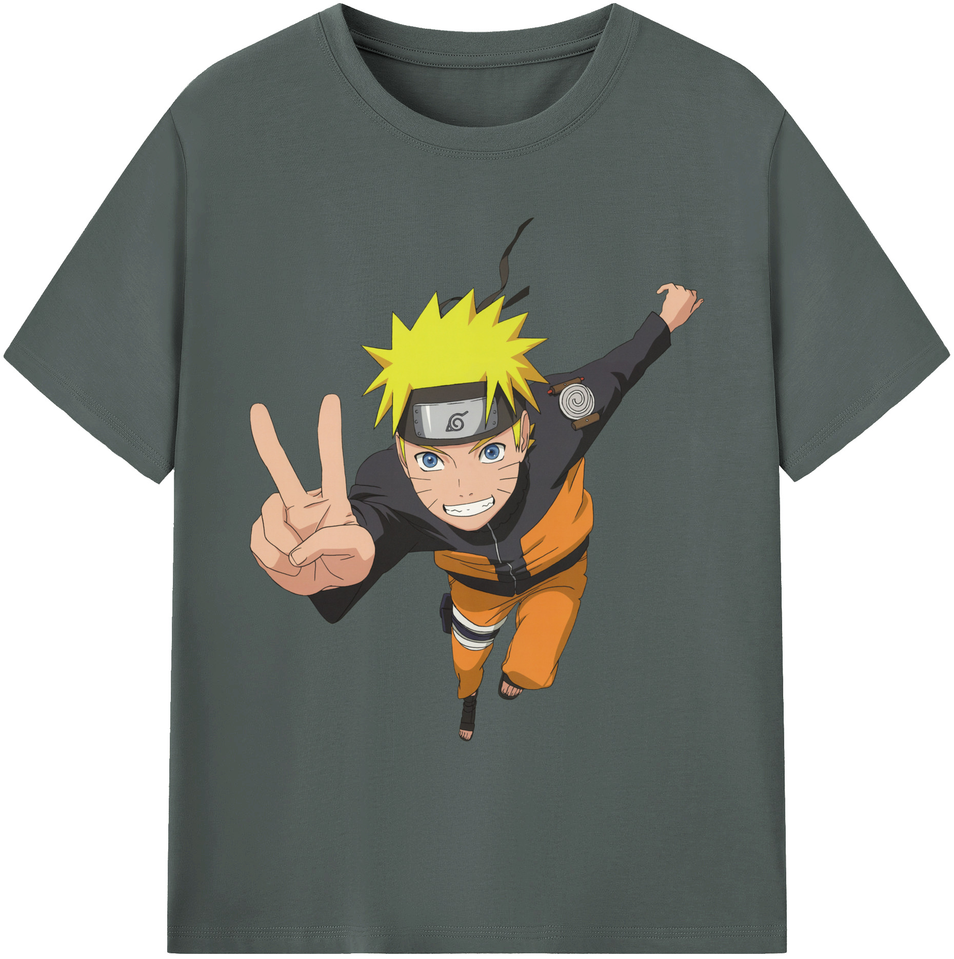 （画像用） NARUTO -ナルト- うずまき ナルト Uzumaki Naruto 綿100％ メンズ半袖Tシャツ｜肌触りやわらか＆通気性